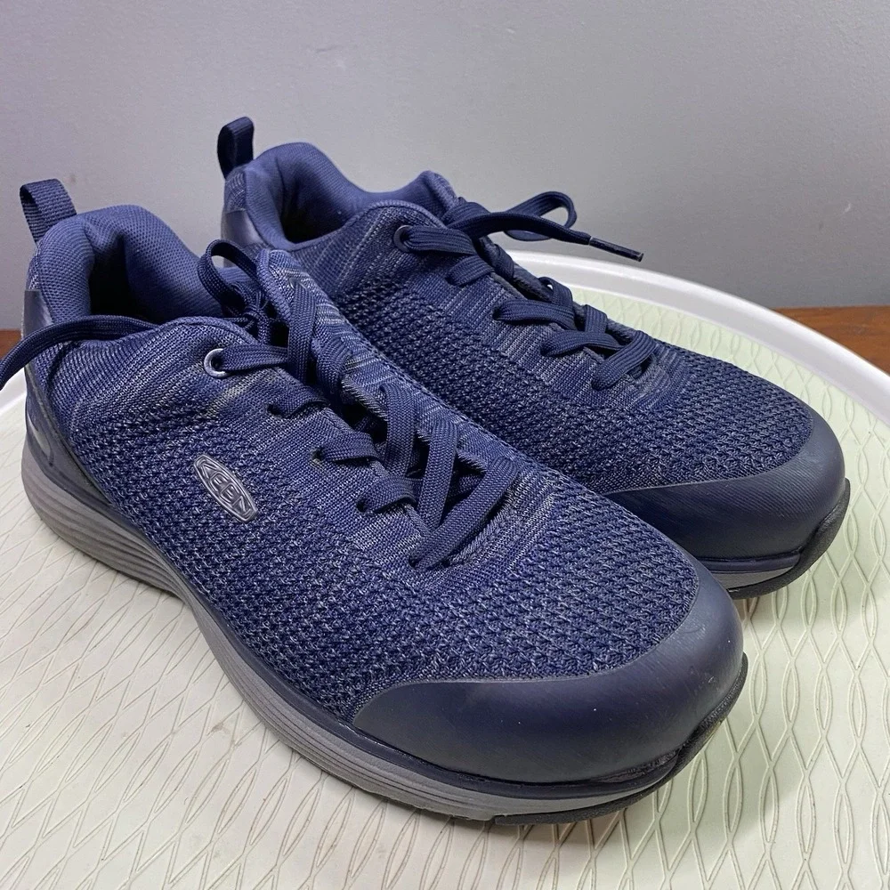 Keen Utility ASTM Aluminum‎ Toe Non Slip Work Shoes Navy Blue Women's Sz 9.5M